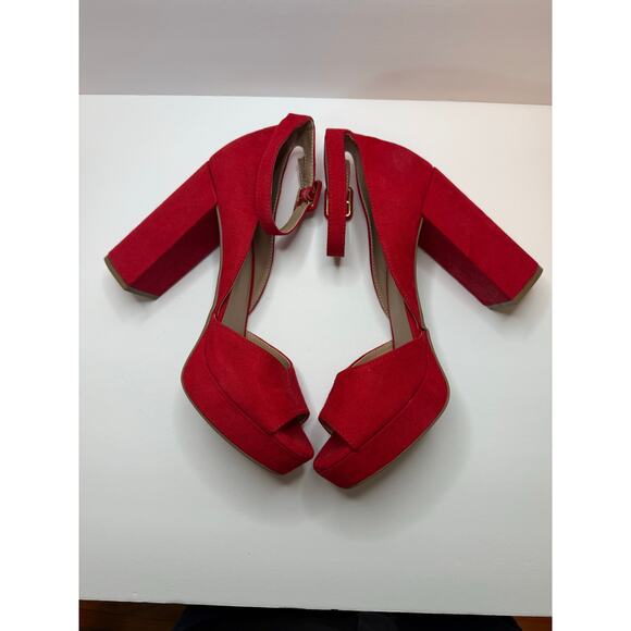 Sun + Stone Women's Reemaa Peep Toe Block Heel Platform Sandals Size 9.5 - Picture 4 of 4